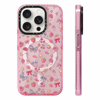 Florals Dâu Tây Bướm Không Dây Sạc Từ Tính Tương Thích Cho IPhone11 12 13 14 15 16 Pro Max Cover 16 PLUS Silicon Mềm Trong Suốt Ốp Lưng Chống Sốc