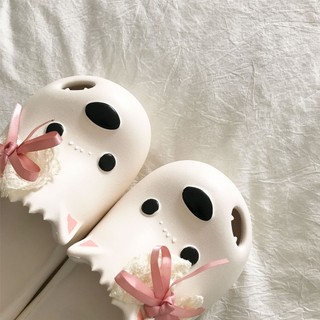 Cô Gái Dễ Thương Trái Tim Con Chó Con Lỗ Giày Nữ Mùa Hè 2025 Phong Cách Mới Thời Trang Chống Trơn Trượt Bên Ngoài Mặc Shit Bước Dép