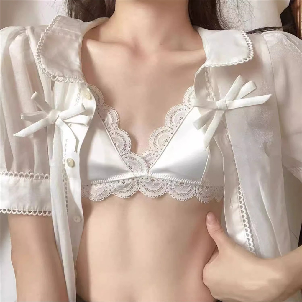 Mỏng Đệm Quần Lót Nhỏ Ngực Mềm Mại Không Dây Thanh Niên Cô Gái Áo Ngực Liền Mạch Nữ Quần Lót Bralette
