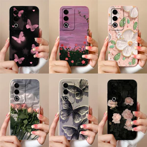 Vỏ Thiết Kế Mới Cho Oppo A3x (Trung Quốc) 5G Tranh Sơn Dầu Bướm Xinh Đẹp Hoa Silicon Chống Sốc Mềm TPU Vỏ Điện Thoại Cho OppoA3x (Trung Quốc) 5G Vỏ Capa