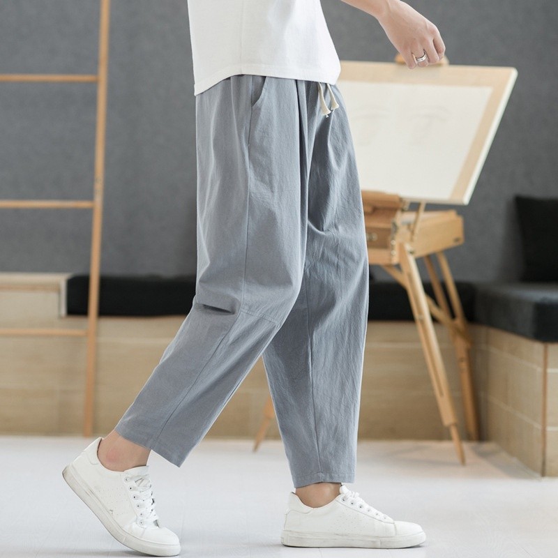 Quần Crop Nam IELGY Ống Rộng Xanh Lá