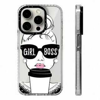 Cô Gái BOSS Cà Phê Phác Thảo Tranh Không Dây Từ Tính Sạc Ốp Lưng Tương Thích Cho IPhone11 12 13 14 15 16ProMax Bao 16PLUS Silicon Mềm Trong Suốt Ốp Lưng Chống Sốc
