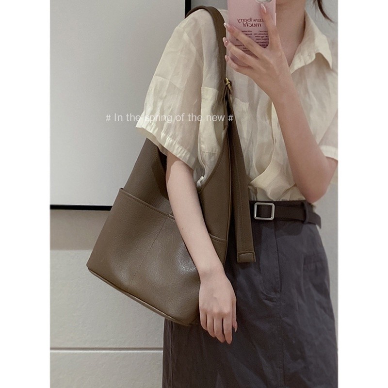 IELGY Retro Họa Tiết Nách Túi Tote Thời Trang Niche Túi Đeo Vai Cao Cấp ...