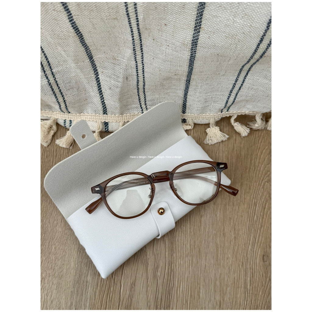 Have u desgin Flat Kính Khung Chống Xanh Kính lõm Hình Nam Nữ Retro Nhỏ Khung Tròn