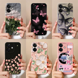 Vỏ Thiết Kế Mới Cho Oppo A3x 4G 5G Bướm Xinh Đẹp Tranh Sơn Dầu Hoa Lỏng Chống Sốc Silicon Mềm TPU Vỏ Điện Thoại Cho OppoA3x 4G 5G Vỏ Capa