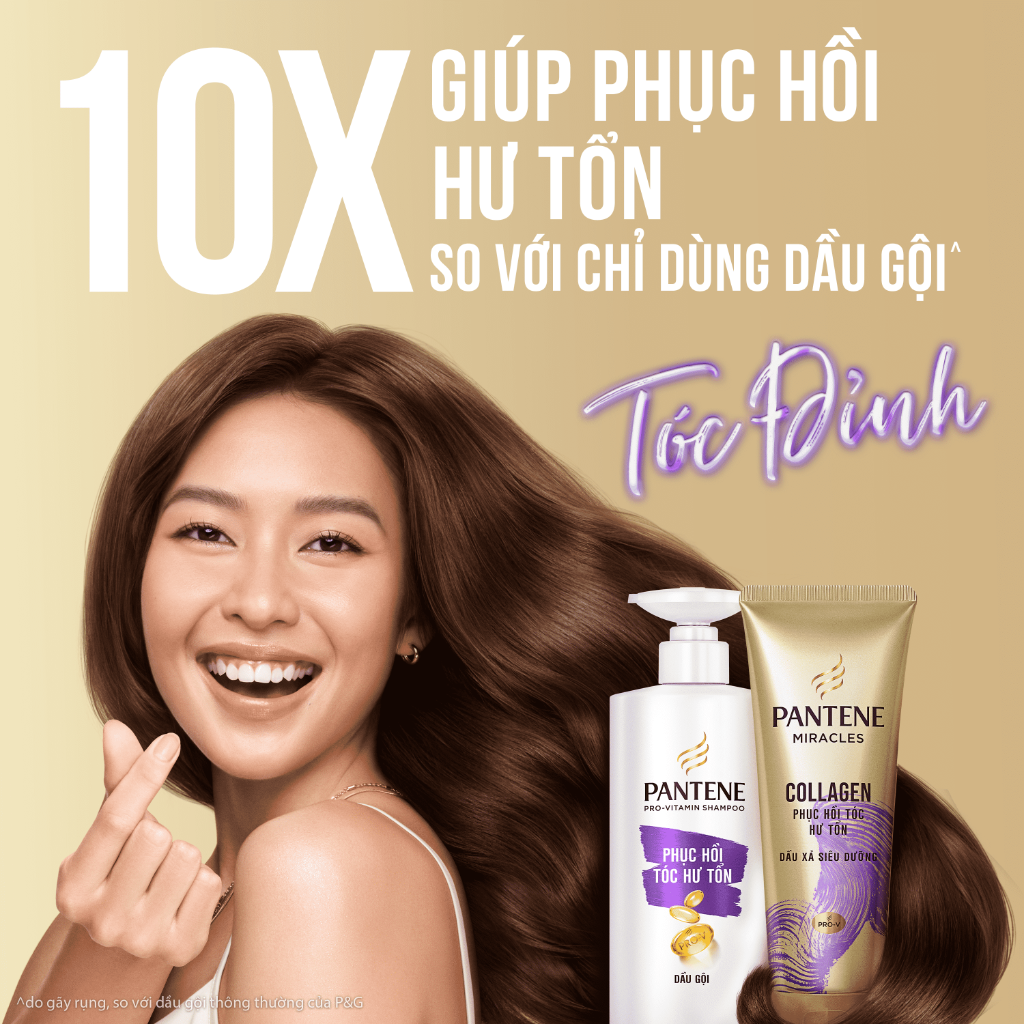 Mô tả Dầu Xả Siêu Dưỡng PANTENE Miracles Ngăn Rụng Tóc Biotin/ Phục Hồi Hư Tổn Collagen/ Suôn Mượt Óng Ả Keratin - Tuýp 300ML - 1