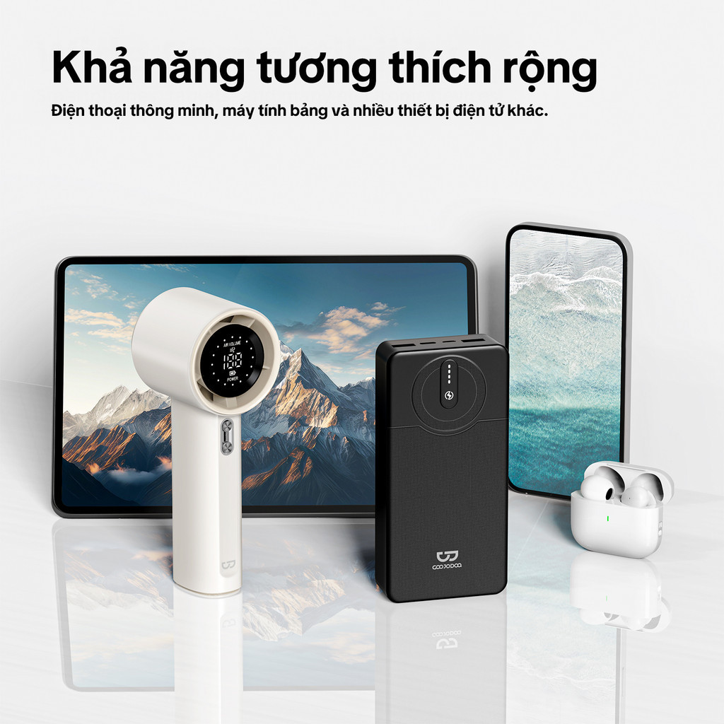 GOOJODOQ 20000mAh sạc dự phòng USB nhanh Đèn LED 22.5W Pin dự phòng di động cho hầu hết các thiết bị – ảnh mô tả chi tiết 11