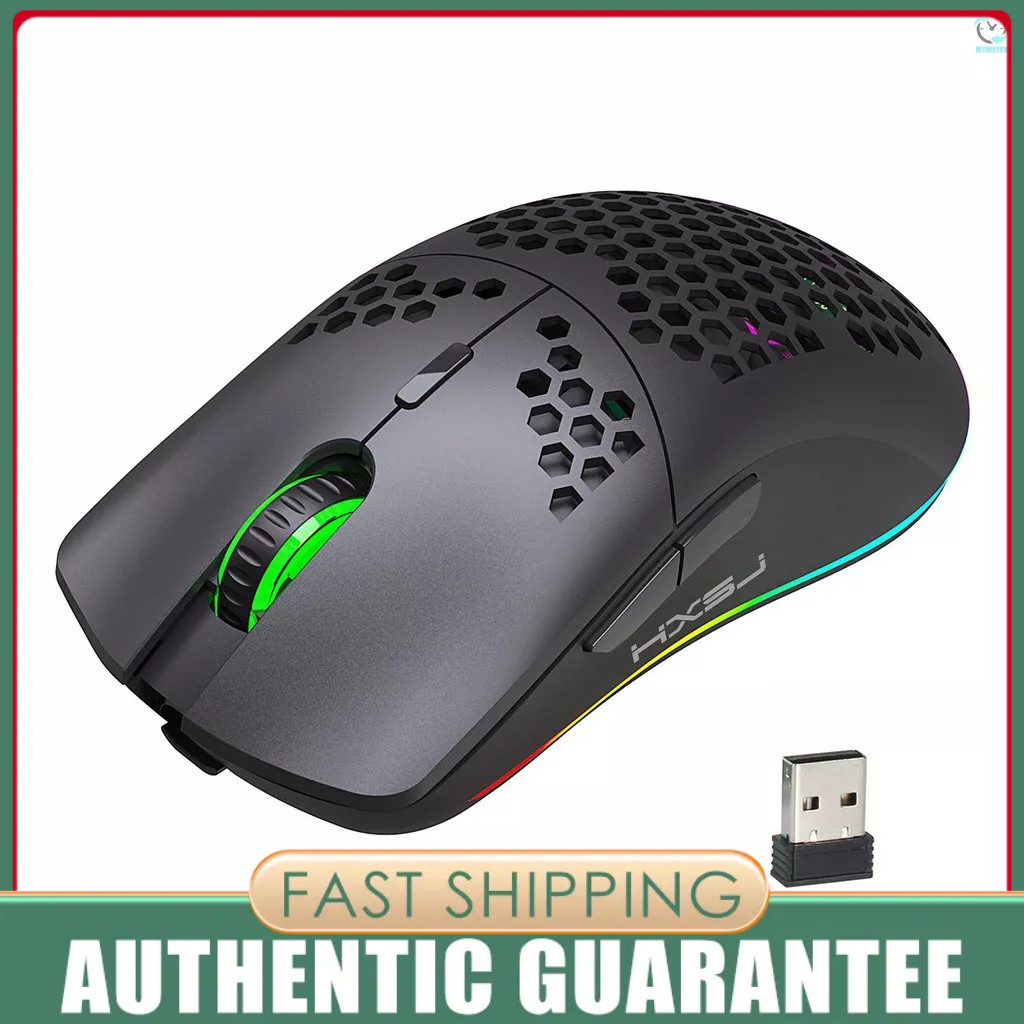 Chuột chơi game không dây M HXSJ T66 RGB 2.4G Chuột sạc chiếu sáng RGB