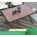 Bộ bàn ghế cắm trại gấp gọn hợp kim nhôm ngoài trời du lịch SIZE 90CM bàn gấp gọn di động Bàn dã ngoại Bộ ghế cắm trại — ảnh 1