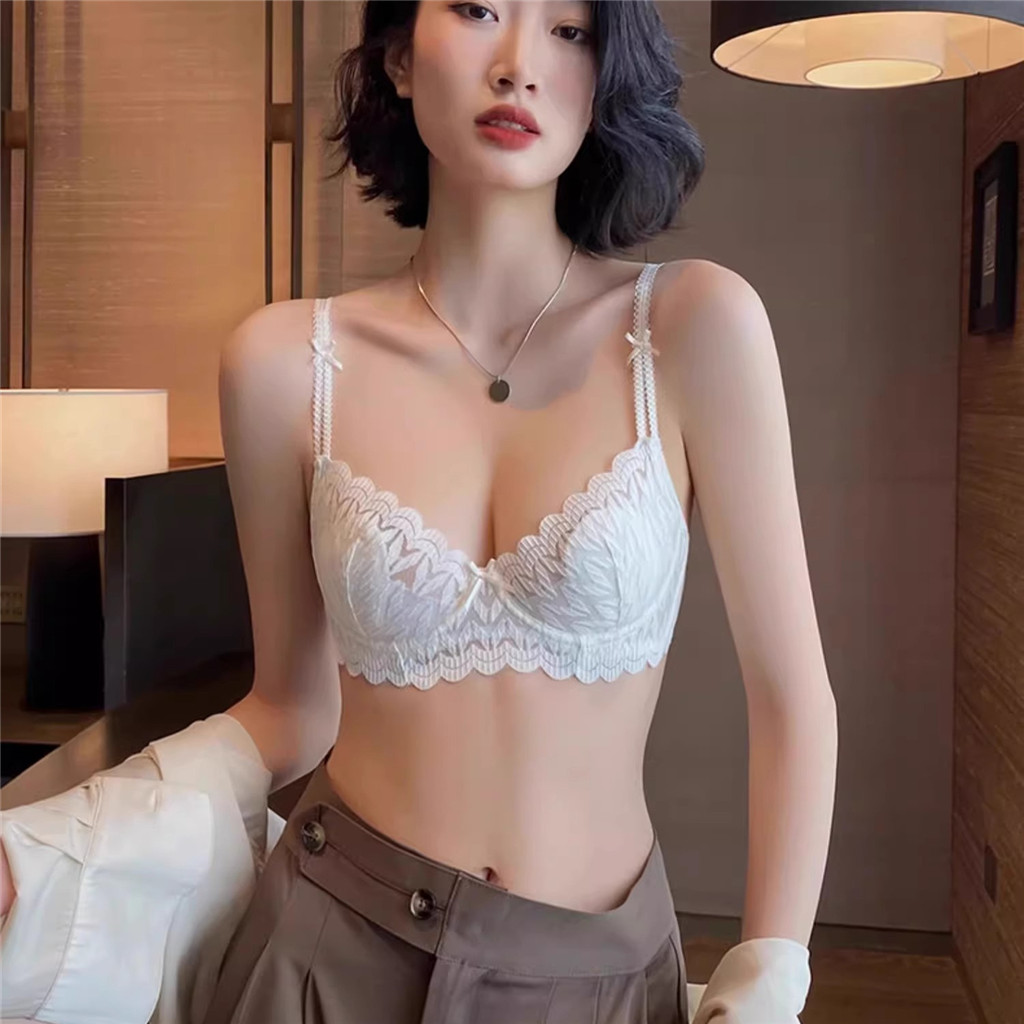 Siêu Mỏng Nữ Mềm Vòng Thép Áo Ngực Gợi Cảm Ren Quần Lót Chống Chảy xệ Đẩy Lên Quần Lót Nữ Bralette