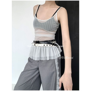 Have u desgin American Belt Punk Niche Retro Punk Phiên Bản Hàn Quốc Đen Đinh Tán Mỏng Đai Phù Hợp Với ins Belt Corset