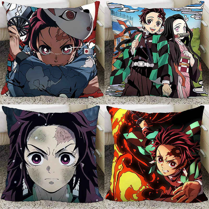 Gối Demon Slayer Tomioka Nezuko Zenitsu shinobu Demon Slayer Tanjiro Anime Hàng Hóa Gối Ký Túc Xá Đầu Giường Gối Phòng Khách Ngủ Đệm Quà Tặng Cho Bạn Bè