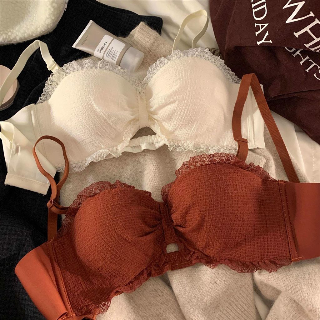 Lót Dày Nữ Ngực Nhỏ Tập Hợp Nhìn Lớn Flat Breasts Chuyên Dụng Palm Cup Không Vòng Thép