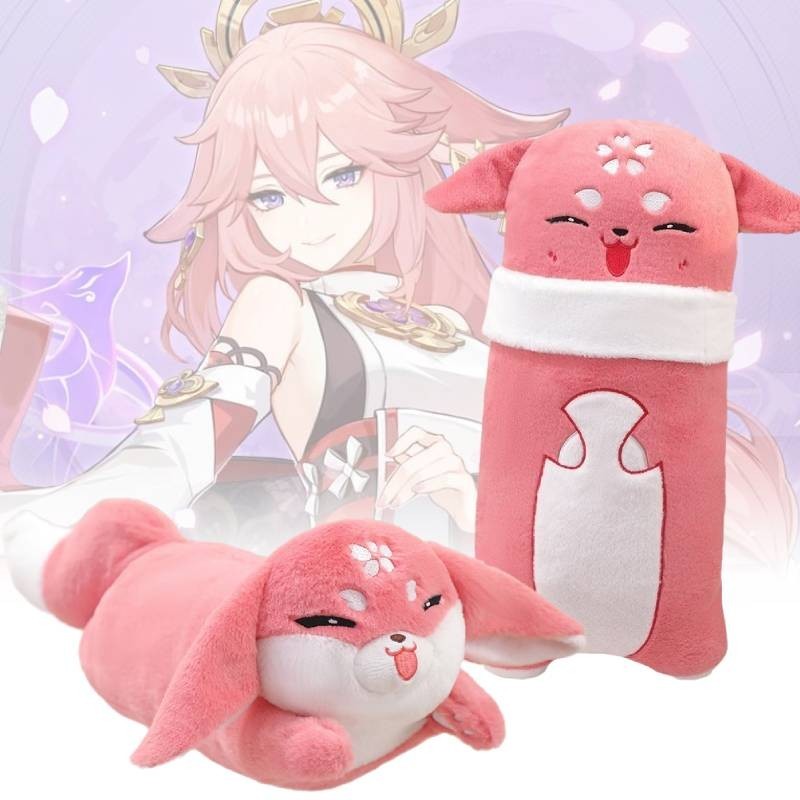 Tác Động Cuddly Genshin Yae Miko Fox Gối Sang Trọng Anime Plushie Sưu Tập