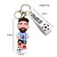 Móc khóa Messi độc đáo Ngôi sao bóng đá Jersey Quà tặng quyến rũ bằng silicon cho bạn bè hoặc ngày lễ