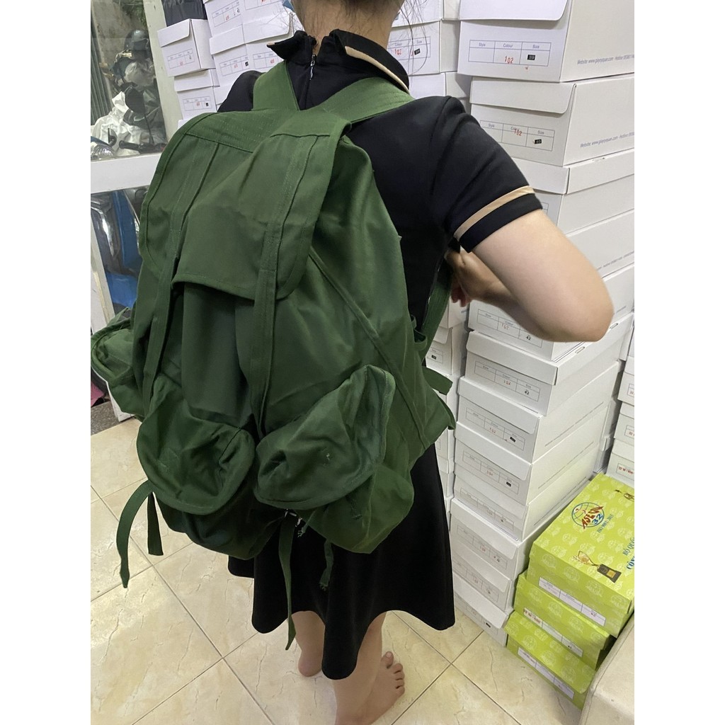 {Có Sẵn} BALO XANH TRƠN/ BALO CON CÓC/ BALO BỘ ĐỘI phù hợp đi rừng đi ...