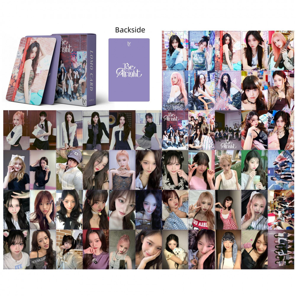 LINXX 55 Chiếc IVE BE ALIGHT Album Mới 3 Inch Holographic Lomo Cards Hình Ảnh HD Bộ Sưu Tập Quạt Thẻ Hàng Hóa Quà Tặng Kpop Idol Trading Photocard Bộ Dành Cho Người Hâm Mộ