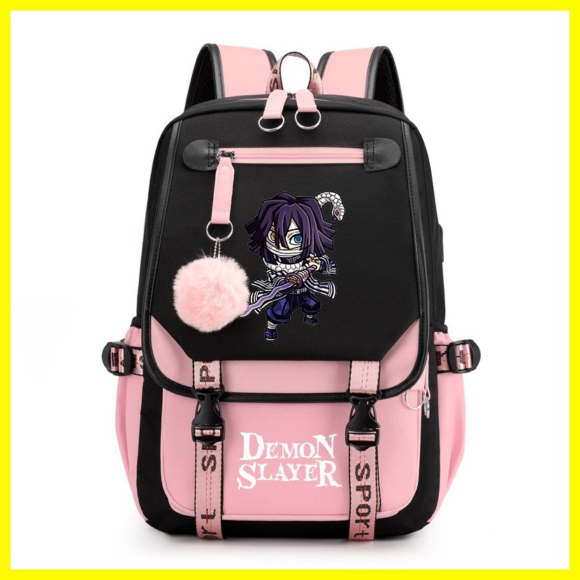 [ZOCI] Schoolbag Demon Slayer Iguro Obanai Anime Phong Cách Rỗng Chống Mài Mòn Ba Lô Học Sinh Demon Slayer Iguro Xiaobanai In Dung Tích Lớn
