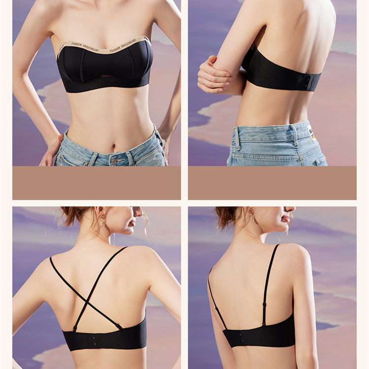 Ngực Nhỏ Nữ Push Up Bra Mềm Mại Không Dây Quần Lót Thời Trang Chữ Cái Nữ Bralette Quần Lót