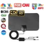 Ăng-ten HDTV 4K Nam TV kỹ thuật số Tăng cường 50 dặm Ăng-ten DVB-T HD Flat Trong nhà Hoạt động Hộp TV VHF UHF có độ lợi cao