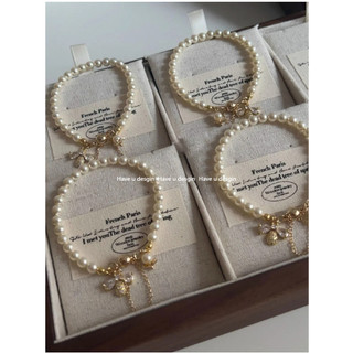 Vòng tay ngọc trai zircon ong nhỏ phong cách mới 2025, ngọt ngào và tinh tế