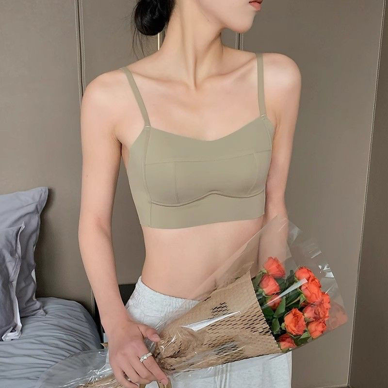 Pháp Ống Top Sling Quần Lót Nữ Liền Mạch Mỏng Nhỏ Ngực Tập Hợp Chống chói Quấn Ngực Một Mảnh Đẹp Lưng Áo Ngực