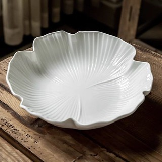 Trắng Thức Ăn Phương Tây Bít Tết Đĩa Ăn Hộ Gia Đình Đĩa Pháp Cánh Hoa Pasta Đĩa Gốm