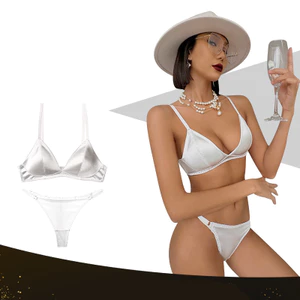 1 Bộ Tam Giác Cốc Nữ Không Dây Ngực Nhỏ 3 / 4 Cốc Bé Gái Áo Ngực Mềm Có Thể Điều Chỉnh Nữ Bralette Quần Lót