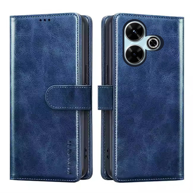 Ví đựng điện thoại cho Redmi 13 13X 5G 4G có ngăn đựng thẻ Vỏ chống sốc bằng da lật từ tính