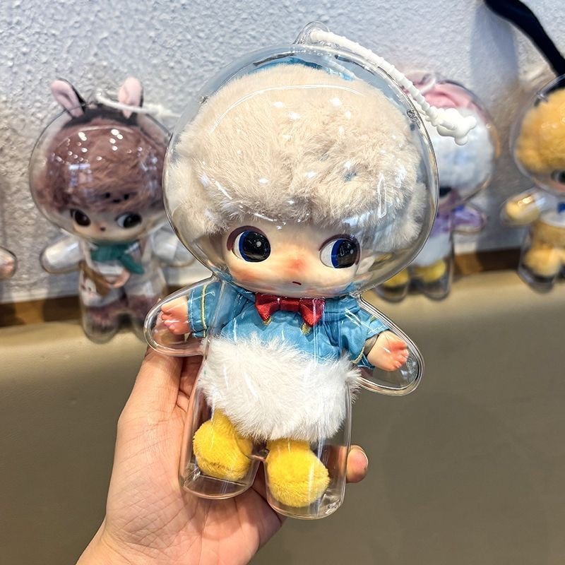 DIMOO Crush On Coffee Series Hộp Bảo Vệ Búp Bê Trong Suốt Chống Thấm Nước Chống Túi Bụi HD Trong Suốt Hộp Bảo Quản Vinyl Hình Mặt Dây Chuyền