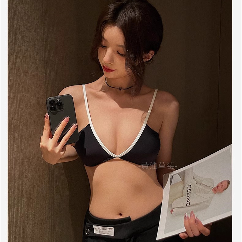 Nhẹ Nữ Đệm Mềm Áo Ngực Gợi Cảm Loại U Đồ Lót Thoải Mái Không Dây Thanh Niên Cô Gái Bralette Quần Lót Ngực Nhỏ