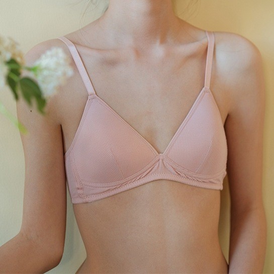 Đồ lót không dây nữ xốp mỏng áo ngực cotton mềm mại thoải mái