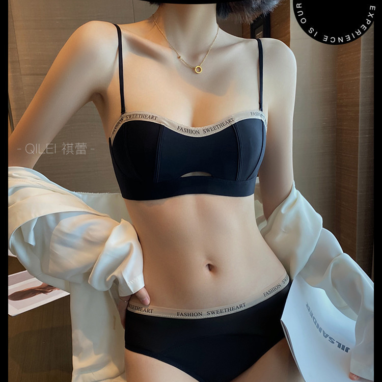 Ngực Nhỏ Nữ Push Up Bra Mềm Mại Không Dây Quần Lót Thời Trang Chữ Cái Nữ Bralette Quần Lót