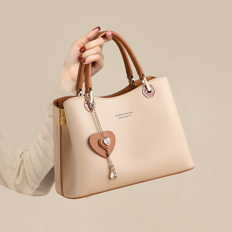 Female Bag Ethnic Style Large-capacity Retro Carved Leather Bag Middle-aged Mother Handbag Shoulder Bag