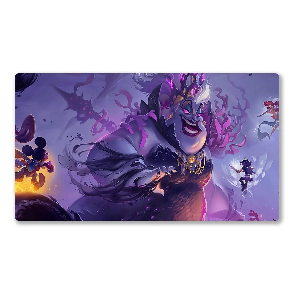 Thảm chơi Lorcana Thảm chơi game TCG 24x14 inch tương thích, Thảm chơi cao su chống trượt và miếng lót chuột