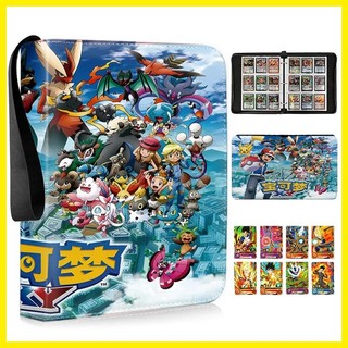 [ZOCI] Túi đựng thẻ Pikachu Charmander Bulbasaur Sách thẻ Pokémon Jiugongge Trang bên trong Bộ sưu tập dung lượng lớn Sách sưu tập Pikachu Sách lưu trữ thẻ 4 ngăn