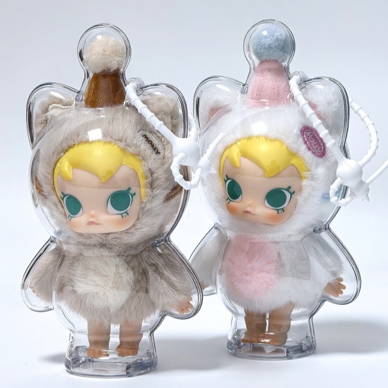3 Chiếc BabyMolly Acrylic Búp Bê Di Động Chống Thấm Nước Chống Bụi Ốp Lưng HD Trong Suốt Bảo Vệ Hộp Bảo Quản Vinyl Hình Mặt Dây Chuyền Túi Không Búp Bê