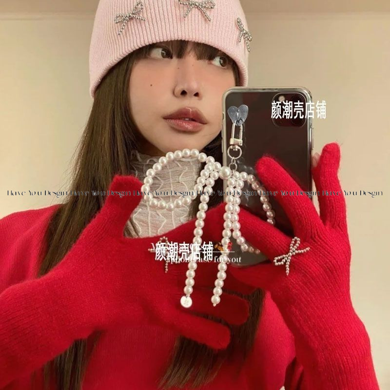 Have u desgin Blogger Cùng Phong Cách Dệt Kim Mũ Len Ba Chiều Ngọc Trai Dệt Kim Mũ Thu Đông Ấm Áp Tất Cả Trận Đấu Lạnh