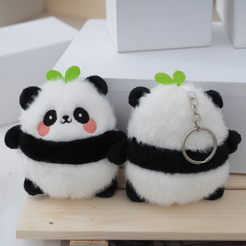 Móc khóa dễ thương gấu trúc Đồ chơi gấu Mini đáng yêu sang trọng có làm đầy mềm mại và ấm cúng