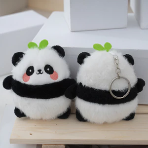 Móc khóa dễ thương gấu trúc Đồ chơi gấu Mini đáng yêu sang trọng có làm đầy mềm mại và ấm cúng