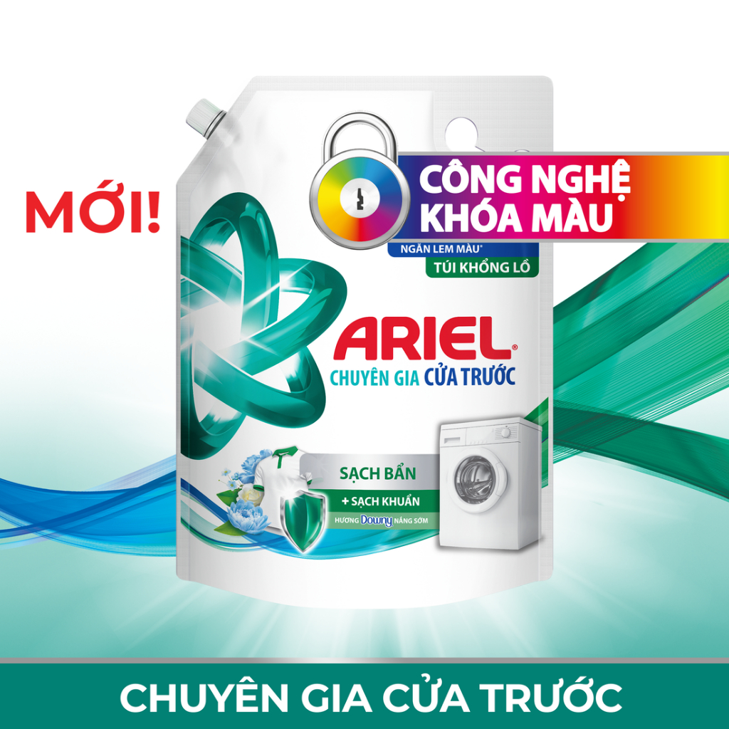 Mô tả Nước Giặt ARIEL Chuyên Gia Cửa Trước Ngăn Lem Màu Hương Nắng Sớm/ Sen & Nhài/ Oải Hương Túi 3.7KG/3.9KG - 3