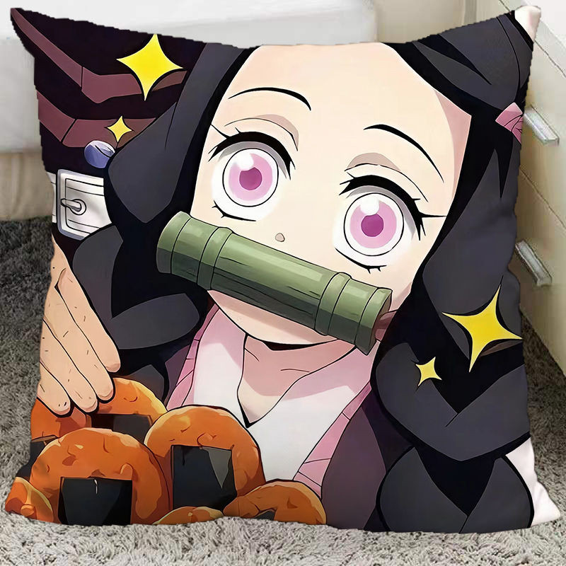 Gối Demon Slayer Tomioka Nezuko Zenitsu shinobu Kamado Nezuko Demon Slayer Anime Ngoại Vi Gối Ký Túc Xá Ngủ Gối Đệm Hai Mặt Có Thể Được Tùy Chỉnh Lõi Miễn Phí