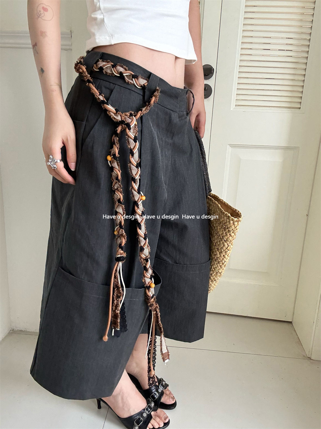 Thắt lưng nữ retro handmade, dây thắt lưng trang trí phù hợp để tạo điểm nhấn thời trang cho vòng eo