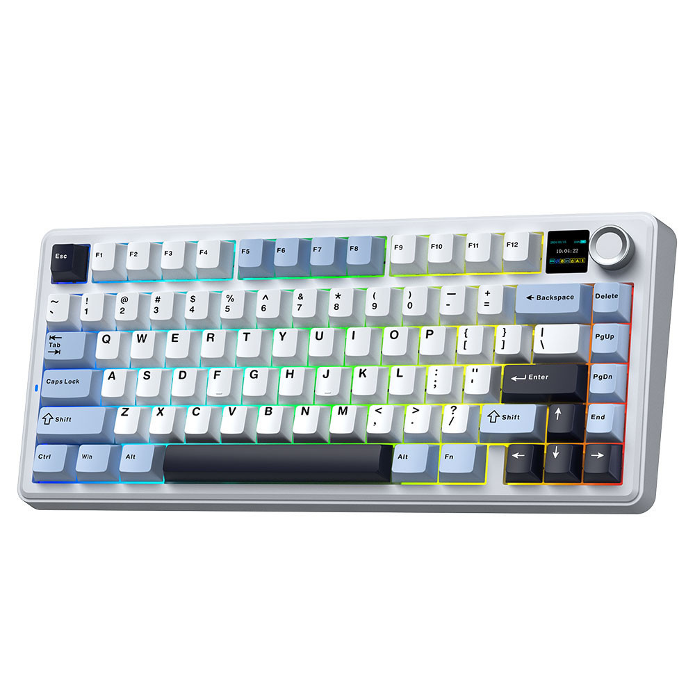 AULA F75 MAX Mechanical Keyboard 75% RGB Three Mode Wired/Bluetooth/2 ...