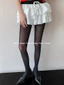 Retro Nâu Ngọt Ngào Cay Bạc Lụa Dọc Sọc Vớ Legging