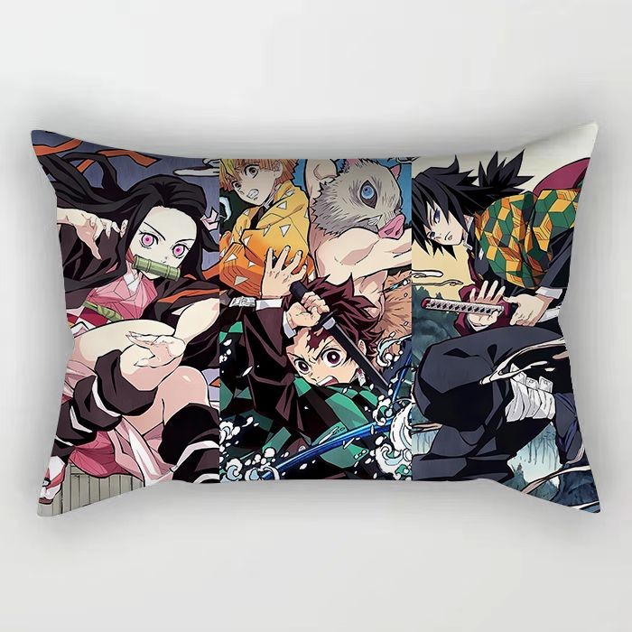 Gối Demon Slayer Tomioka Nezuko Zenitsu shinobu Anime Demon Slayer Gối Hai Chiều Hình Chữ Nhật Ký Túc Xá Trang Trí Phòng Gối Sofa Đệm Người Bạn Quà Tặng
