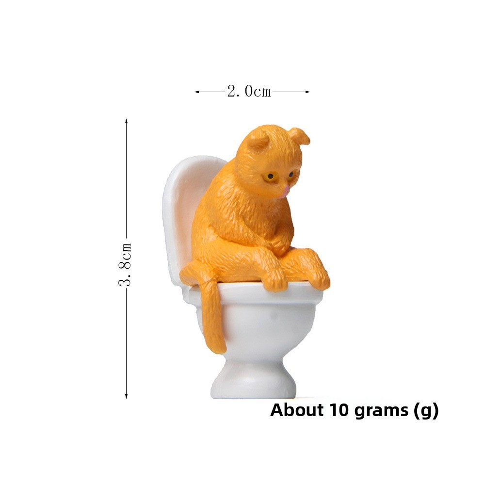 Mèo Closestool Pvc Các Bức Tượng Nhỏ Có Tư Thế Ngồi Cho Lễ Kỷ Niệm Và Mục Đích Trưng Bày Trang Trí