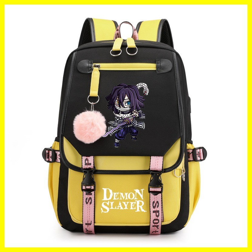 [ZOCI] Schoolbag Demon Slayer Iguro Obanai Anime Phong Cách Rỗng Chống Mài Mòn Ba Lô Học Sinh Demon Slayer Iguro Xiaobanai In Dung Tích Lớn
