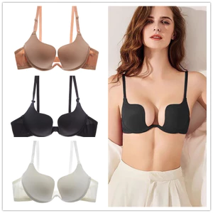Nữ Vòng Thép Đẩy Lên Áo Ngực Gợi Cảm Loại Chữ U Quần Lót Thời Trang Đẹp Lưng Nữ Dây Mềm Quần Lót