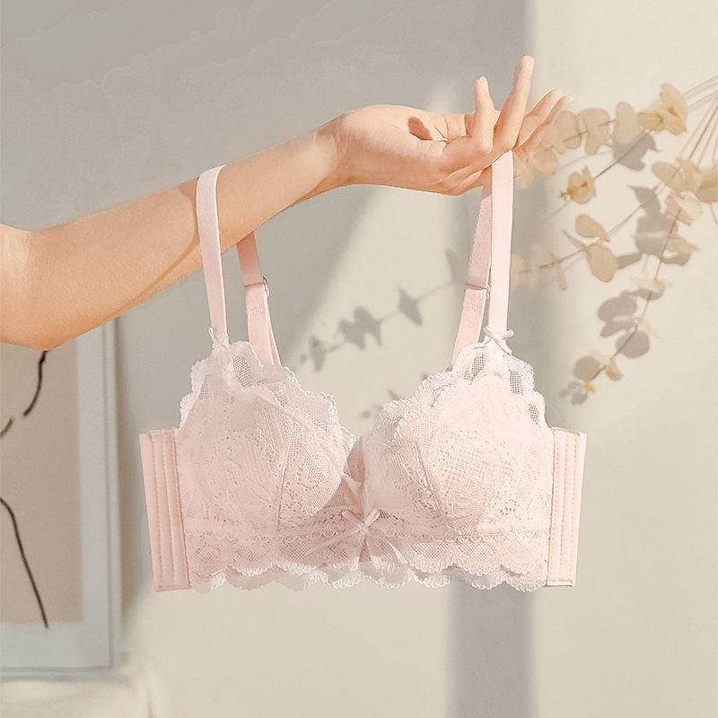 Phong Cách Mới Flat Breast AA Cup Quần Lót Bé Gái Vú Nhỏ Tập Hợp Nhìn Lớn Không Vòng Thép Nhận Ngực Áo Ngực Chống Chảy xệ